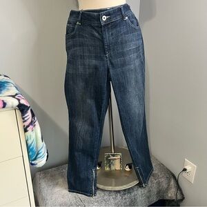 Chico's Platinum Denim Blue Jeans 1 (M/8) Ultimate Fit Zipper Leg